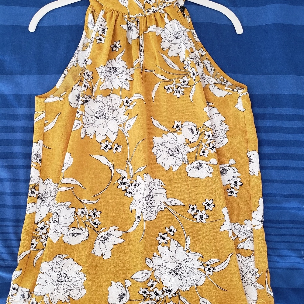 Bright Paper Moon long tie neck dressy tank